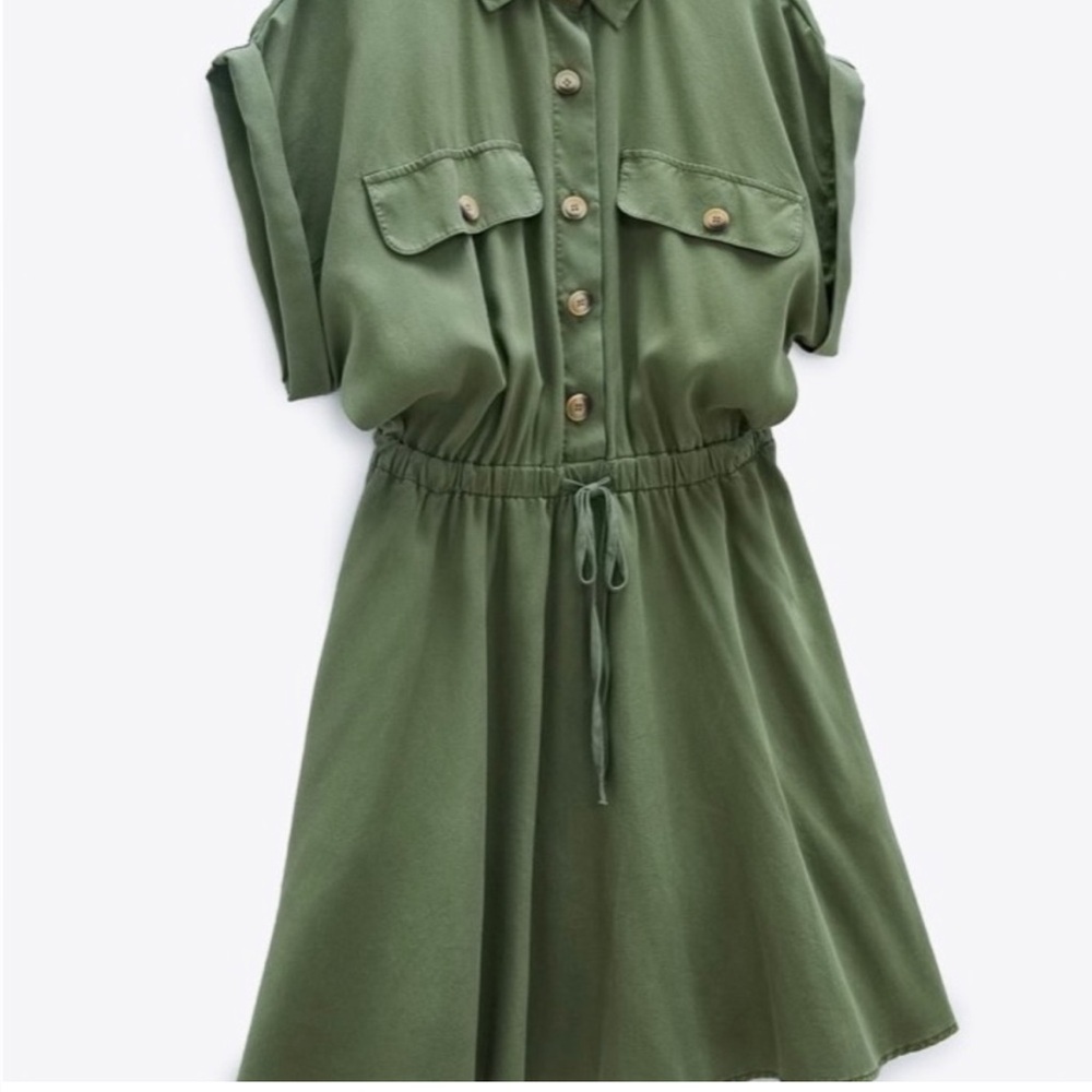 Zara Women’s Cargo Shirt Dress BNWT - Picture 2 of 8